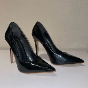Shoe Republic LA Glossy Black Stiletto Heels